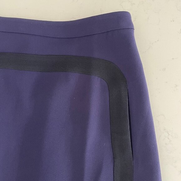 Lacoste A-Line 100% Polyester Lined Mini Skirt Purple + Black Sz 38F/28US NWOT - Picture 3 of 11